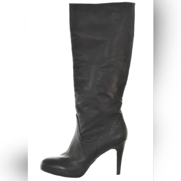 Enzo Angiolini Gibbons Womens Boots Size 6.5 Blk Solid Knee High Chlsea Leather - Picture 1 of 9